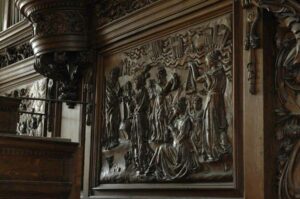 Détail d’un panneau de l’orgue