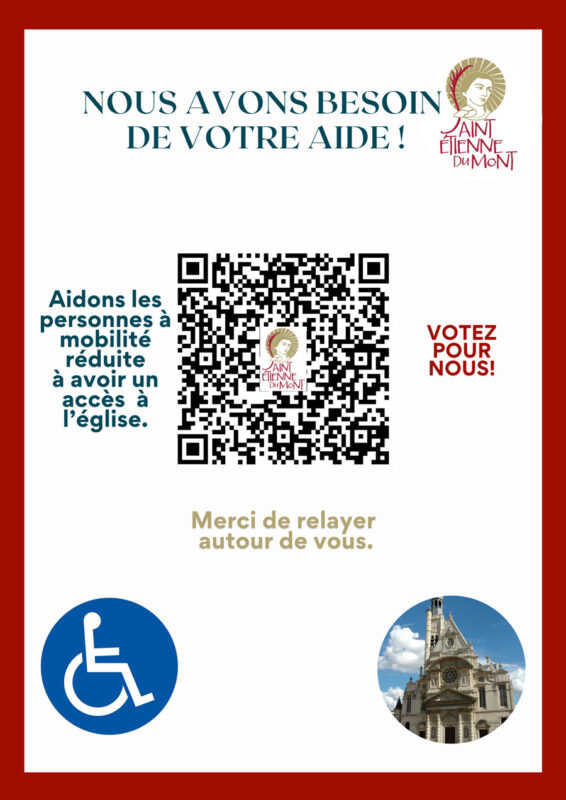 Rendre accessible à tous l'église Saint Etienne du Mont