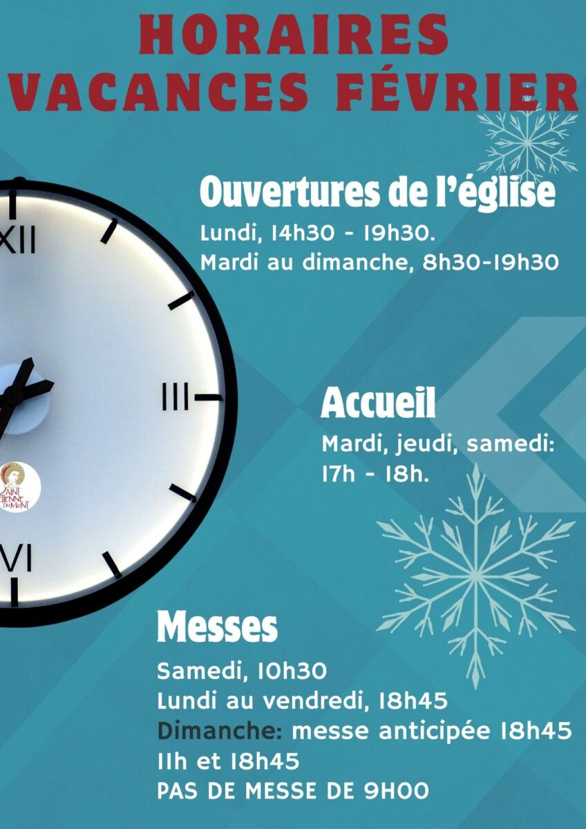 Horaires février